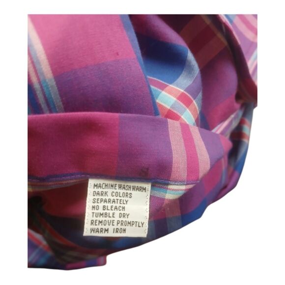 Vintage Chaps Ralph Lauren Plaid Button Down Shirt S - Picture 5 of 6